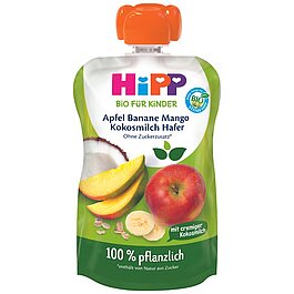 BIO 100% rostlinné Jablko-Banán-Mango-Kokos-Oves