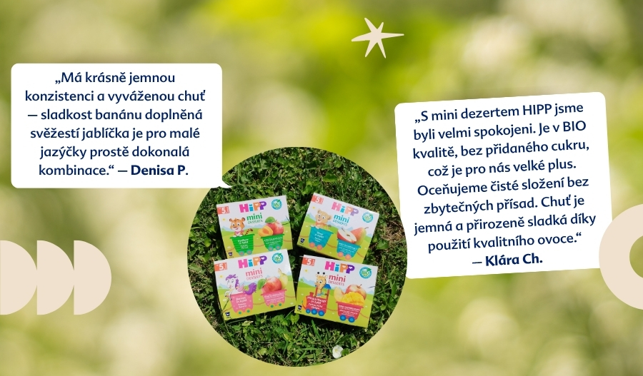 Propagační obrázek s produktem a citátem spokojeného zákazníka.