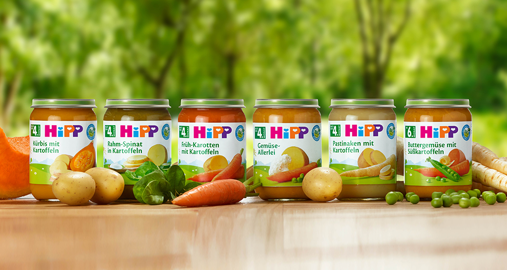 Sortiment BIO produktů HiPP