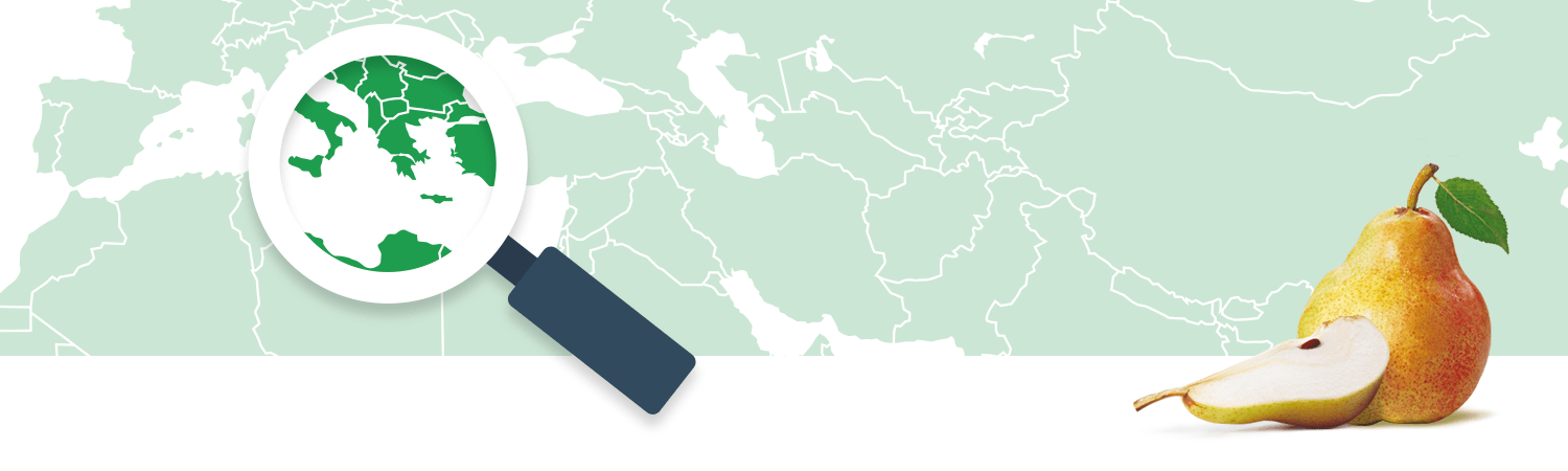 O původu hrušek HiPP: mapa O původu hrušek HiPP: mapa